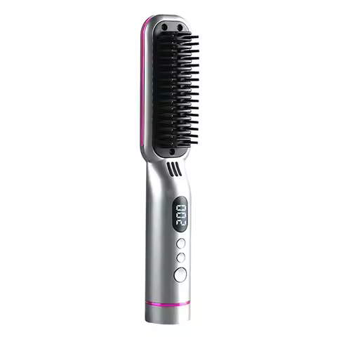 B51CNEW! Wireless Wet & Dry Hair Straightening Comb Anti-Hot Temperature Controlled Hair Care & Styl