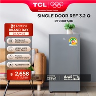 TCL ตู้เย็น 1 ประตู ขนาด 3.2 Q สีเงิน/ขาว จัดส่งฟรี รับประกัน 10 ปี รุ่น RT90XFSDG พร้อมแผงควบคุมอุณ