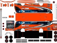 Lembaran Pola Papercraft Bus Pariwisata Skala 50 Tuan Muda Ratu Maher kids panda Toy