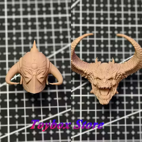 1/12 Spawn Open Mouth Unpainted Head Sculpt Frazetta Death Dealer White Model Toys Accessory For 6" 