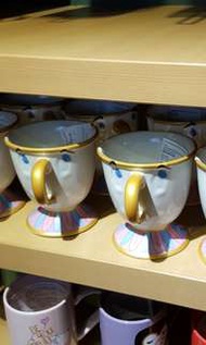 英國 Disney Store 迪士尼 美女與野獸 阿齊 水杯 (全新)