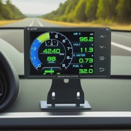 จอแสดงผล LUFI XS OBD+GPS HUD สำหรับรถยนต์ มัลติฟังก์ชั่น วัดอุณหภูมิน้ำและน้ำมัน วัดแรงดันน้ำมันเทอร