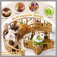 (GQWJ) Eid Mubarak Food Trays Metal Moon Star Shaped Eid Mubarak Islam Muslim Food Serving Tray
