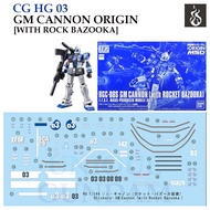 [COPY GHOST] HG03 HG 1/144 GM CANNON ORIGIN [WITH ROCKET BAZOOKA] WATER SLIDE DECAL
