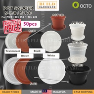 [Wholesale] 50pcs OCTO Saucer/Pot Tray S130 S170 (Diameter 13cm/17cm) Plastic Lapik Pasu 120/150/170