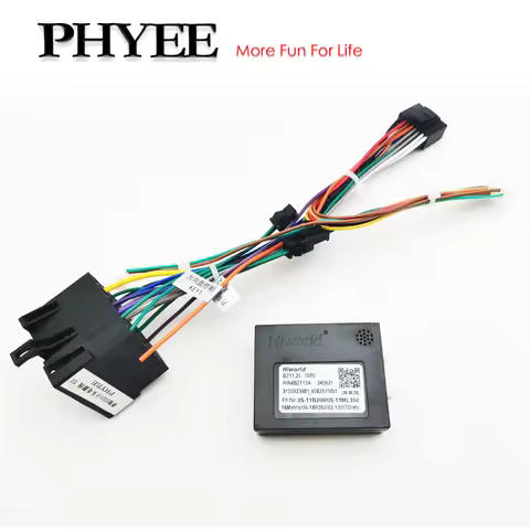 Wiring Harness Adapter with CAN Bus Decoder, 16 Pin to ISO Cable, for Mercedes B Class W245 W246, Vi