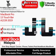 Replacement Keyboard Ribbon 821-01046 for Laptop MB Pro 13 Touch Bar A2159 2019 US Keyboard