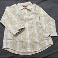 KEMEJA (1-3y) Qna striped cream shirt for boys long sleeve