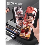 2025新款哪咤笔袋指纹文具盒男孩款儿童小学生大容量铅笔袋盒4-42025 New Nezha Pencil Case with Ferprint Lock, Boys' Version, Large