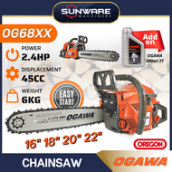 OGAWA 12" 16" 18" 20" 22" Chainsaw - Full Set with High Performance Engine Bar &amp; Chain