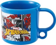 日本Skater  蜘蛛俠杯 Spiderman兒童水杯 200ml 掛鉤孔杯 (BLUE) 銀離子抗菌水杯 平行進口 (with hook, name sticker 跟防水姓名貼紙)
