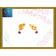 Dasmitha Gold 916 Full gold Peacock design earring 1.40gm