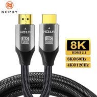 HDMI-Compatible 2.1 Cable Ultra High-speed 8K/60Hz 4K/120Hz for Xiaomi Mi Box PS5 Dolby Vision 48Gbps HDMI-Compatible 8K 5m 8m