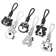 Cute Cartoon PU Leather Puppy Car Keychain, Fashionable Bulldog And Beagle Style Bag Decoration Pend