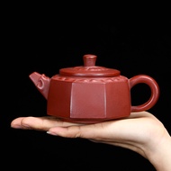 หม้อดินสีม่วง Yixing Da Hong Pao แปดคอลัมน์ดีกาน้ำชาประกาศ