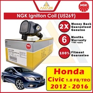 NGK Ignition Coil U5269 for Honda Civic FB 1.8 TRO (2012-2016)(Equals 30520-R1A-A01)Original Plug Co