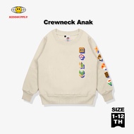 Kiddsupply Yoshi Cream & White Children's Sweater | Crewneck Kids Unisex CNKD002