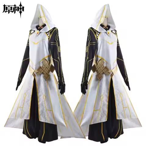 M5 Genshin Impact Rex Lapis Morax Costume Zhongli Cosplay Outfits Full Set Gloves Earning Wig Cloak