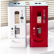 Perfect Japanese Style White & Red Rice Box Storage Container 6kg/12kg Premium Rice Dispenser