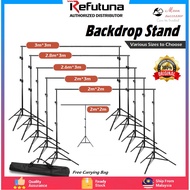 Refutuna Photo Studio Kit Set Backdrop Stand with Storage Bag & 2m x 2m / 2m x 3m / 2.6m x 3m / 3m x