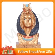 Mabao Egyptian Queen Head Statue Natural Resin Gift Pharaoh Figurine Decor BUN