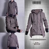 Semi jaket blazer hoodie finger korean style warna abu axleboard
