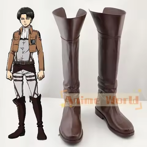 Levi Ackerman Eren Yeager Mikasa Ackerman Shoes Cosplay Boots Halloween Carnival Boots Custom Made
