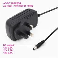 ADAPTOR 100-240V AC to DC Switching Power Supply 12V~0.5A, 1.5A, 2A