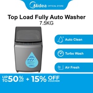 Midea MA200W75 Grey Top Load Washing Machine, 7.5kg, Water Efficiency 3 Ticks