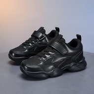 Kusut sekolah hitam kasut sport budak kasut sukan budak kasut sukan budak lelaki Children Shoes Blac