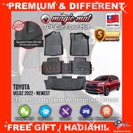 TOYOTA VELOZ MAGIC MAT 5D TPE Carpet Car Mat Alas Kaki Karpet Kereta (5-Yrs Warranty)
