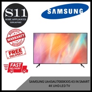 SAMSUNG UA43AU7000KXXS 43 IN SMART 4K UHD LED TV * 3 YEARS LOCAL WARRANTY