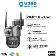 กล้องวงจรปิด V380 Pro Dual Lens CCTV Camera Outdoor HD 8MP กันน้ํา การควบคุม PTZ 360° IP กล้อง เสียง