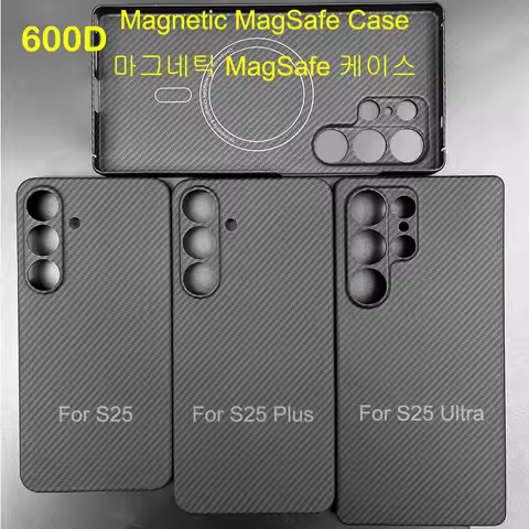 Magnetic Carbon Fiber Case For Samsung Galaxy S25 Ultra/S25 Edge Magsafe Case Aramid Fiber Cover for