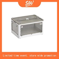 FOLDABLE STORAGE BOX 80L 60X42X33.5CM COSSY+ 9002 WHITE/CLEAR