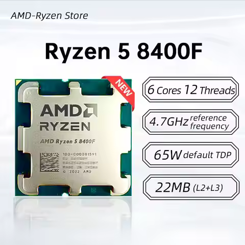 New! Amd Ryzen 5 8400F Cpu Processor 6 Cores 12 Threads 4.2Ghz Socket Am5