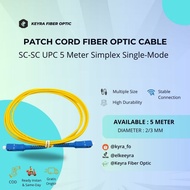 Patch Cord SC/UPC-SC/UPC 5 Meter Simplex Single-Mode/FIBER OPTIC PATCH CORD SC/SC UPC 5 METER SIMPLE
