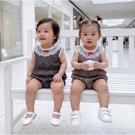 Thai Children's Clothing Songkran Set (Code D07) Shirt With Pattern Pants Matching 3-12 4-9 Kg. Mixe