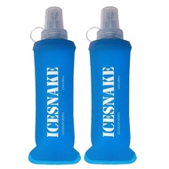 In Stock Folding Soft Flask BPA Free Straw Collapsible Water Bottle Running Jogging Hydration Bladde