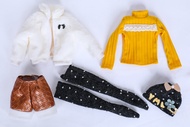 Fashion Cloth For 60cm BJD Doll Casual Cool Suit DIY BJD Dolls Winter Clothes Outfit Shoes Make up Dolls for girls