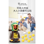 Interactive air-powered soft bullet toy rifle