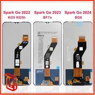 LCD For Tecno Spark Go 2022 KG5 2023 BF7n 2024 BG6 LCD Display Touch Screen Digitizer Assembly