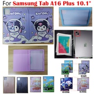 Leather case flap for Samsung Tab A16 Plus 10.1'' Flip Cover Cartoon painted PU Leather Tab A 16 Plus 10.1 inch cover Flip Stand Case Stand Holder Shell