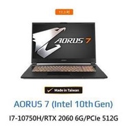 含發票AORUS 7 KB-7TW1030SH「視」爽 17.3'' FHD GeForce RTX™ 2060獨顯