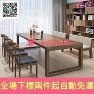 大型實木會議桌長桌椅組合簡約現代原木辦公室長條工作大桌子