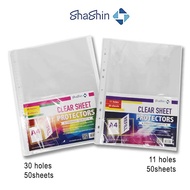 Clear Sheet Protectors A4 Size (11 Holes, 30 holes) 50 sheets/pack