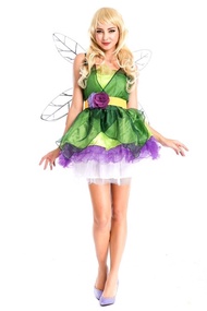 CP251 ชุดนางฟ้า ทิงเกอร์เบล ชุดทิงเกอร์เบลล์ ปีเตอร์แพน Dress for Tinker Bell Suit Peter Pan Disney Costume Party Movie Cosplay Fancy Outfit