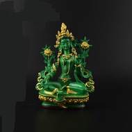 -New Fashion Chinese Bodhisattva Tibetan Buddhism Tara Buddha statue is green 13.5 * 7cm