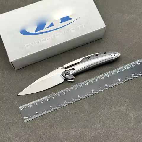 Z&T 0990 Folding Knife 20CV Blade Carbon Fiber Handle outdoor Camping Hunting survival Tactical gear