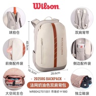 กระเป๋าเทนนิส Wilson 2 ใบ กระเป๋าสะพายไหล่ กระเป๋าเทนนิส 6 ใบ กระเป๋าเดินทางสำหรับผู้ชายและผู้หญิง ก